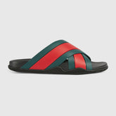 Men's rubber slide sandal with Web